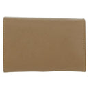 Salvatore Ferragamo Gancini Coin Purse Safiano leather Beige Gold Auth am11197A-2