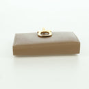Salvatore Ferragamo Gancini Coin Purse Safiano leather Beige Gold Auth am11197A-5