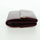 CARTIER Must Line Trifold Wallet Leather Bordeaux Gold Auth am11199V-4