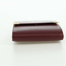 CARTIER Must Line Trifold Wallet Leather Bordeaux Gold Auth am11199V-6