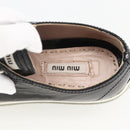 Miu Miu Sneakers Patent leather 36 1/2 Black CC Auth am11207A-12