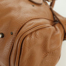 Chloe Paddington Hand Bag Leather Brown Gold Silver Auth am11221SAM-15