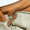 Chloe Paddington Hand Bag Leather Brown Gold Silver Auth am11221SAM-23