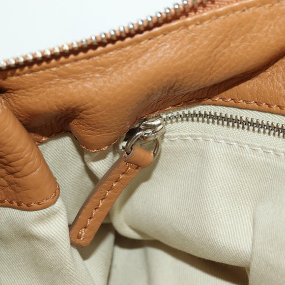 Chloe Paddington Hand Bag Leather Brown Gold Silver Auth am11221SAM