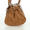 Chloe Paddington Hand Bag Leather Brown Gold Silver Auth am11221SAM-3