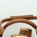 Chloe Paddington Hand Bag Leather Brown Gold Silver Auth am11221SAM-14