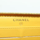 CHANEL Matelasse Round Long Wallet Caviar Skin Yellow Gold CC Auth am11223M-20