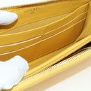 CHANEL Matelasse Round Long Wallet Caviar Skin Yellow Gold CC Auth am11223M-22