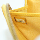 CHANEL Matelasse Round Long Wallet Caviar Skin Yellow Gold CC Auth am11223M-11