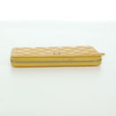 CHANEL Matelasse Round Long Wallet Caviar Skin Yellow Gold CC Auth am11223M-6