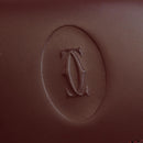 CARTIER Must Line Coin Purse Leather Bordeaux Gold Auth am11224V-17
