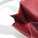 CARTIER Münzbörse Must Line Leder Bordeaux Gold Auth am11224V-20
