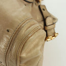 Chloe Paddington Hand Bag Leather Gold Silver Auth am11229V-17