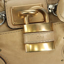 Chloe Paddington Hand Bag Leather Gold Silver Auth am11229V-18