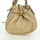 Chloe Paddington Hand Bag Leather Gold Silver Auth am11229V-3