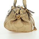 Chloe Paddington Hand Bag Leather Gold Silver Auth am11229V-4
