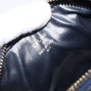 CELINE Hand Bag Leather 2way Gold Navy Auth am11231A-12
