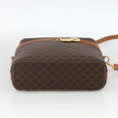CELINE Macadam Canvas Hand Bag PVC Leather 2way Brown Gold Auth am11250A-5