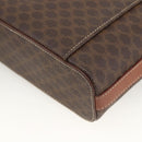 CELINE Macadam Canvas Hand Bag PVC Leather 2way Brown Gold Auth am11250A-18