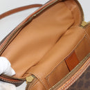CELINE Macadam Canvas Hand Bag PVC Leather 2way Brown Gold Auth am11250A-10