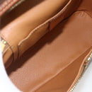 CELINE Macadam Canvas Hand Bag PVC Leather 2way Brown Gold Auth am11250A-11