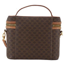 CELINE Macadam Canvas Hand Bag PVC Leather 2way Brown Gold Auth am11250A-2