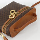 CELINE Macadam Canvas Hand Bag PVC Leather 2way Brown Gold Auth am11250A-6