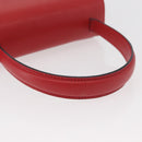 CELINE Triomphe Hand Bag Leather 2way Red Gold Auth am11251A-7