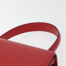 CELINE Triomphe Hand Bag Leather 2way Red Gold Auth am11251A-8