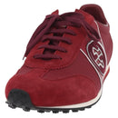 GUCCI Interlocking Sneakers Suede Nylon Red Auth am11262V-21