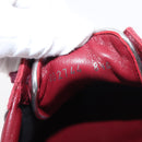 GUCCI Interlocking Sneakers Suede Nylon Red Auth am11262V-39