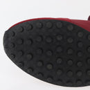 GUCCI Interlocking Sneakers Suede Nylon Red Auth am11262V-8