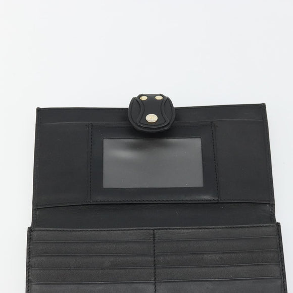 FENDI Zucca Canvas Long Wallet Black Brown Auth am11263A