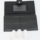 FENDI Zucca Canvas Long Wallet Black Brown Auth am11263A-20