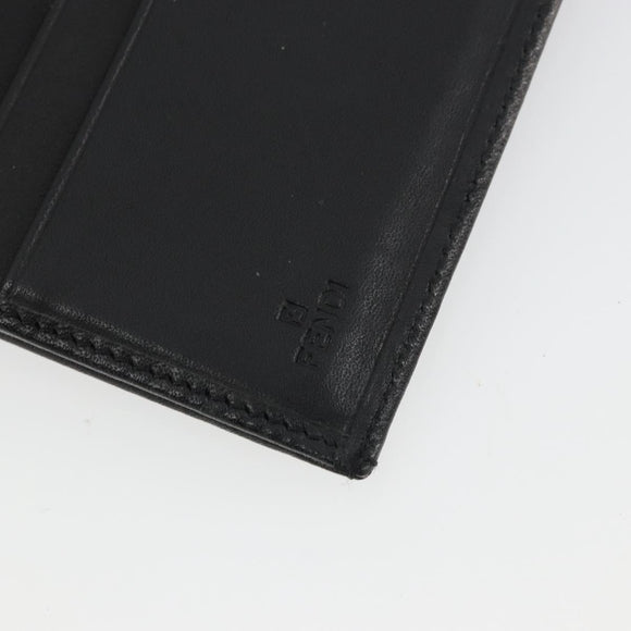 FENDI Zucca Canvas Long Wallet Black Brown Auth am11263A