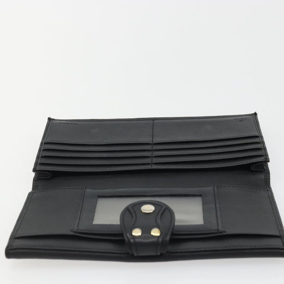 FENDI Zucca Canvas Long Wallet Black Brown Auth am11263A