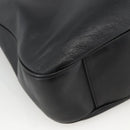 GUCCI Bamboo Shoulder Bag Leather 2way Black Gold 001 2123 1577 Auth am11264-15