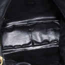 GUCCI Bamboo Shoulder Bag Leather 2way Black Gold 001 2123 1577 Auth am11264-11
