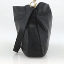 GUCCI Bamboo Shoulder Bag Leather 2way Black Gold 001 2123 1577 Auth am11264-4
