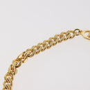 Christian Dior CD Rhinestone Chain Bracelet metal Gold Auth am11265V-12