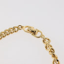 Christian Dior CD Rhinestone Chain Bracelet metal Gold Auth am11265V-13