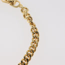 Christian Dior CD Rhinestone Chain Bracelet metal Gold Auth am11265V-14