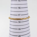 Christian Dior CD Rhinestone Chain Bracelet metal Gold Auth am11265V-16