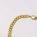 Christian Dior CD Rhinestone Chain Bracelet metal Gold Auth am11265V-5