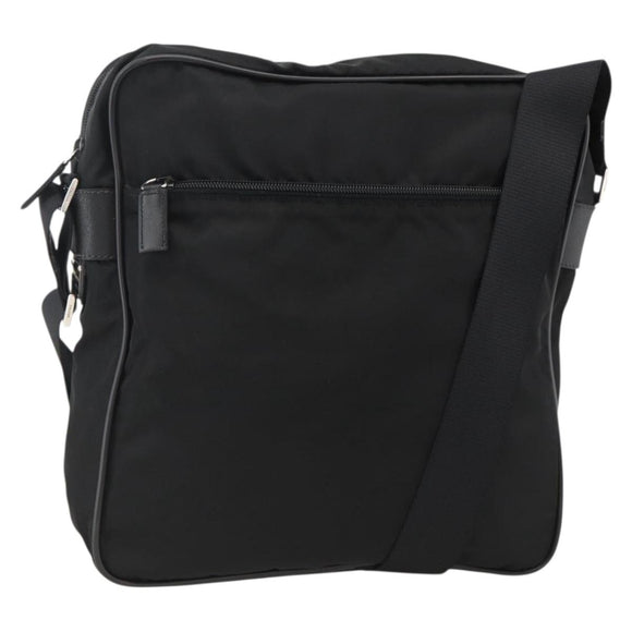 PRADA Shoulder Bag Nylon Black Silver Auth am11267