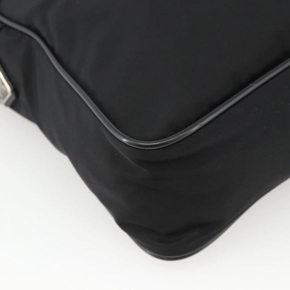 PRADA Shoulder Bag Nylon Black Silver Auth am11267