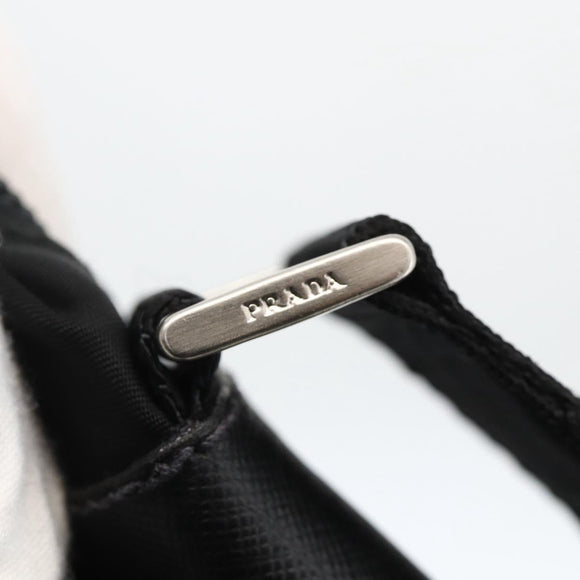 PRADA Shoulder Bag Nylon Black Silver Auth am11267