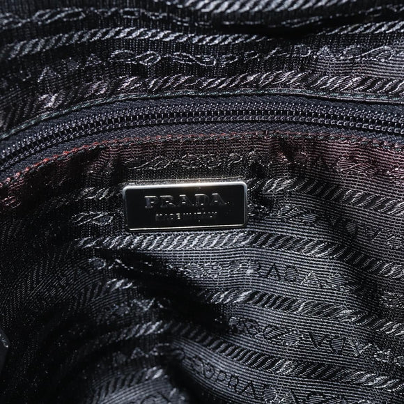 PRADA Shoulder Bag Nylon Black Silver Auth am11267