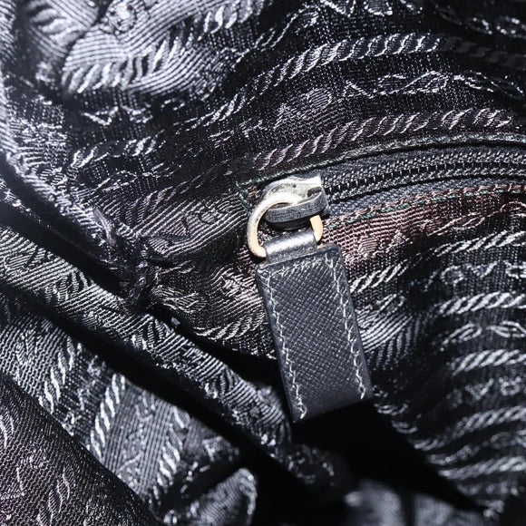 PRADA Shoulder Bag Nylon Black Silver Auth am11267