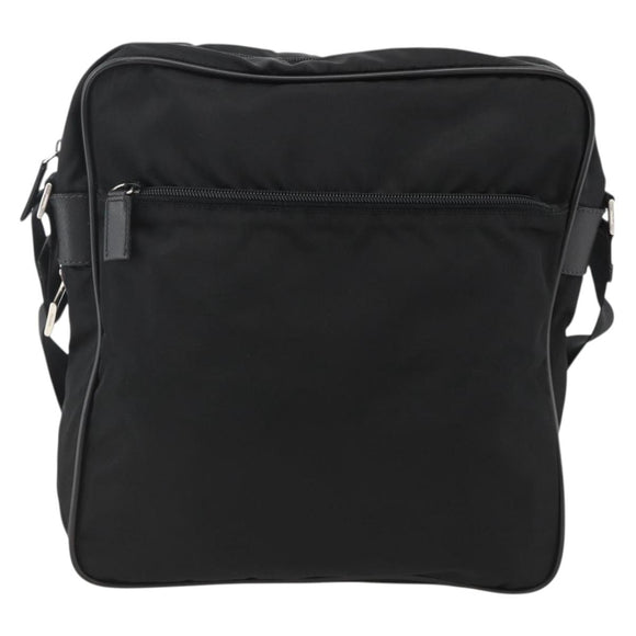 PRADA Shoulder Bag Nylon Black Silver Auth am11267